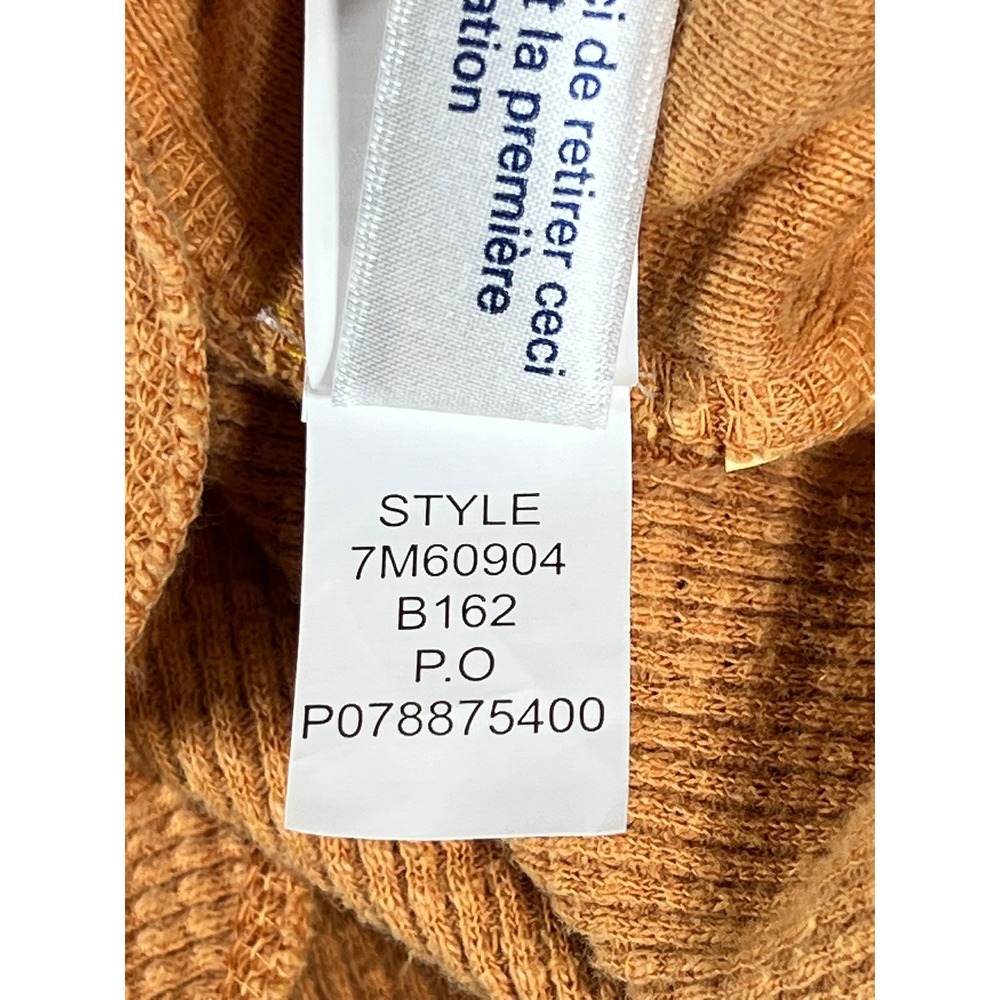 Lucky Brand Mens Lived In Thermal Waffle Knit Shirt Burnt Orange Size Small - Picture 9 of 14